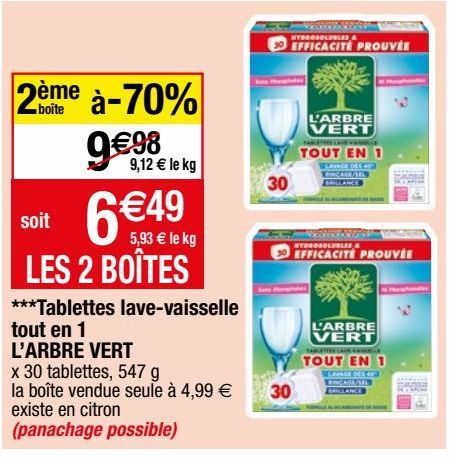 tablettes lave-vaisselle tout en 1 L'Arbre Vert