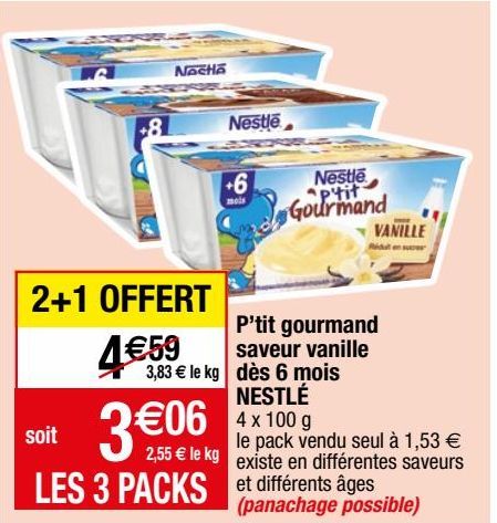 P'tit gourmand saveur vanille dés 6 mois Nestlé