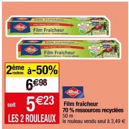 film fraisheur 70% ressources recyclées