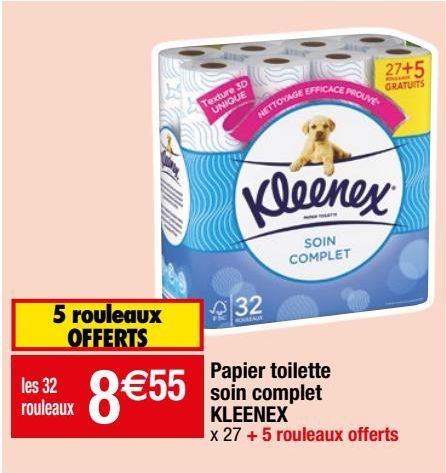 papier toilette soin complet Kleenex