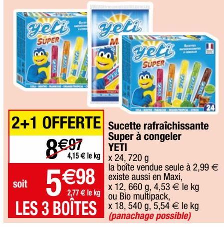 sucette rafraichissante super à congeler yeti