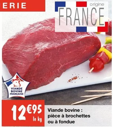 viande bovine: pièce à brochettes ou à fondue