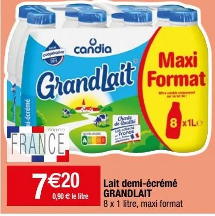 lait demi-écrémé grandlait