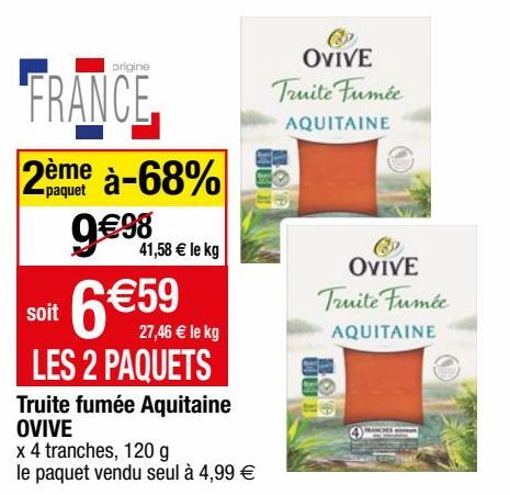 truite fumée aquitaine ovive