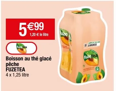 boisson au thé glacé pêche fuzetea