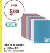 l'unite  540  elba  protège documents 21 x 29,7 cm 120 vues-transparence