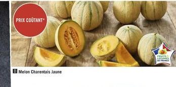 PRIX COUTANT  Melon Charentais Jaune  edi  FRUITS  LECUES DE FRANCE