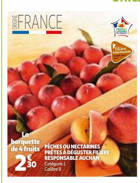 pêches ou nectarines pretes a deguster filiere responsable auchan