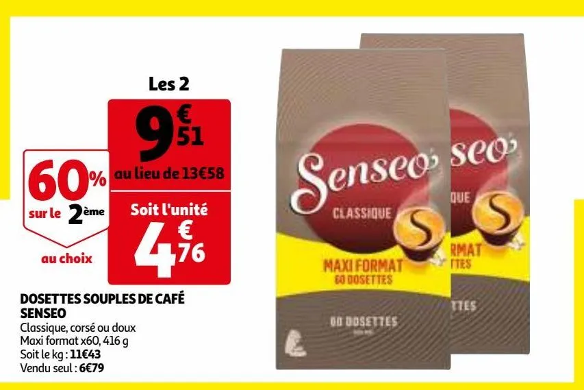 dosettes souples de café senseo