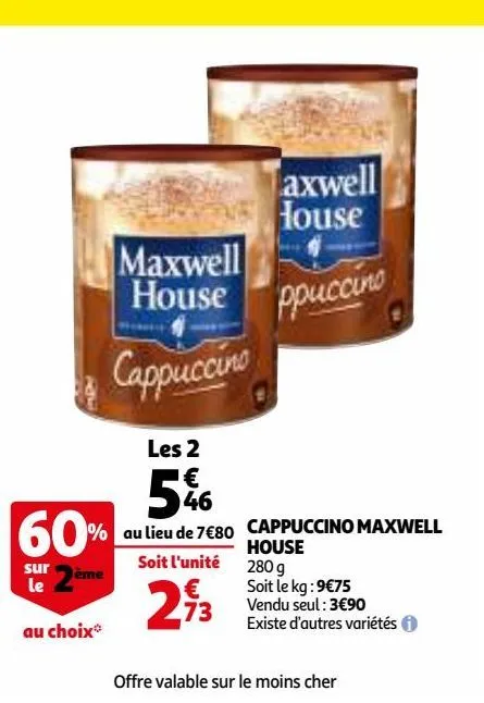 capuccino maxwell house