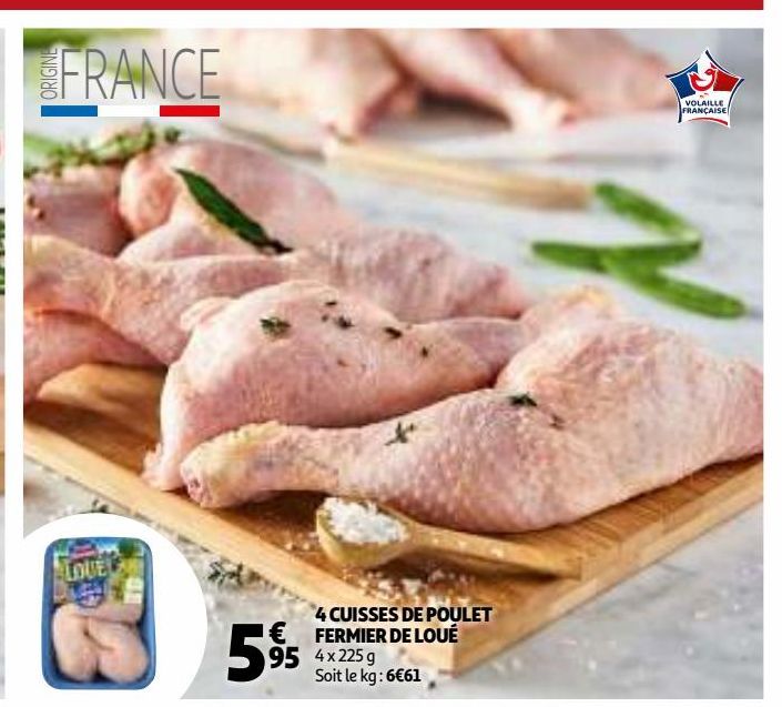 4 cuisses de poulet fermier de loue