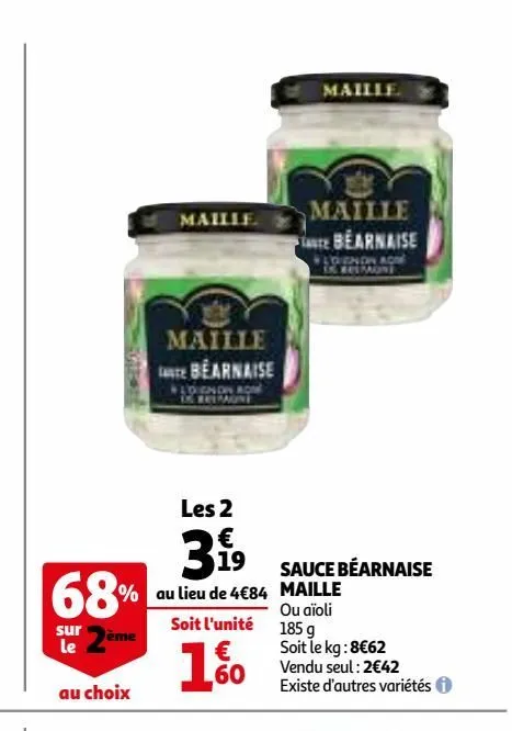 sauces bearnaise maille