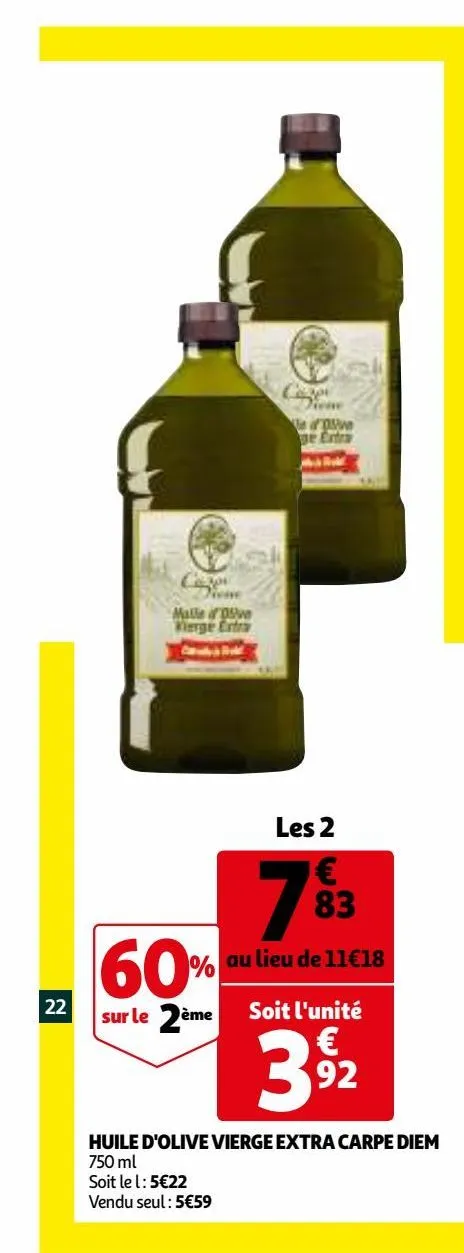 huile d'olive extra vierge carpe diem