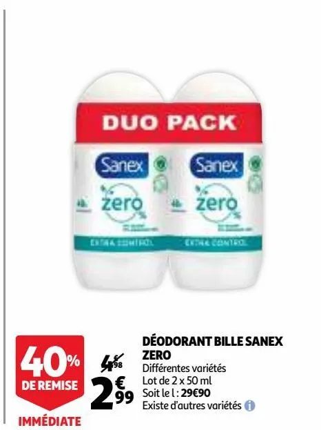 déodorant bille sanex zero