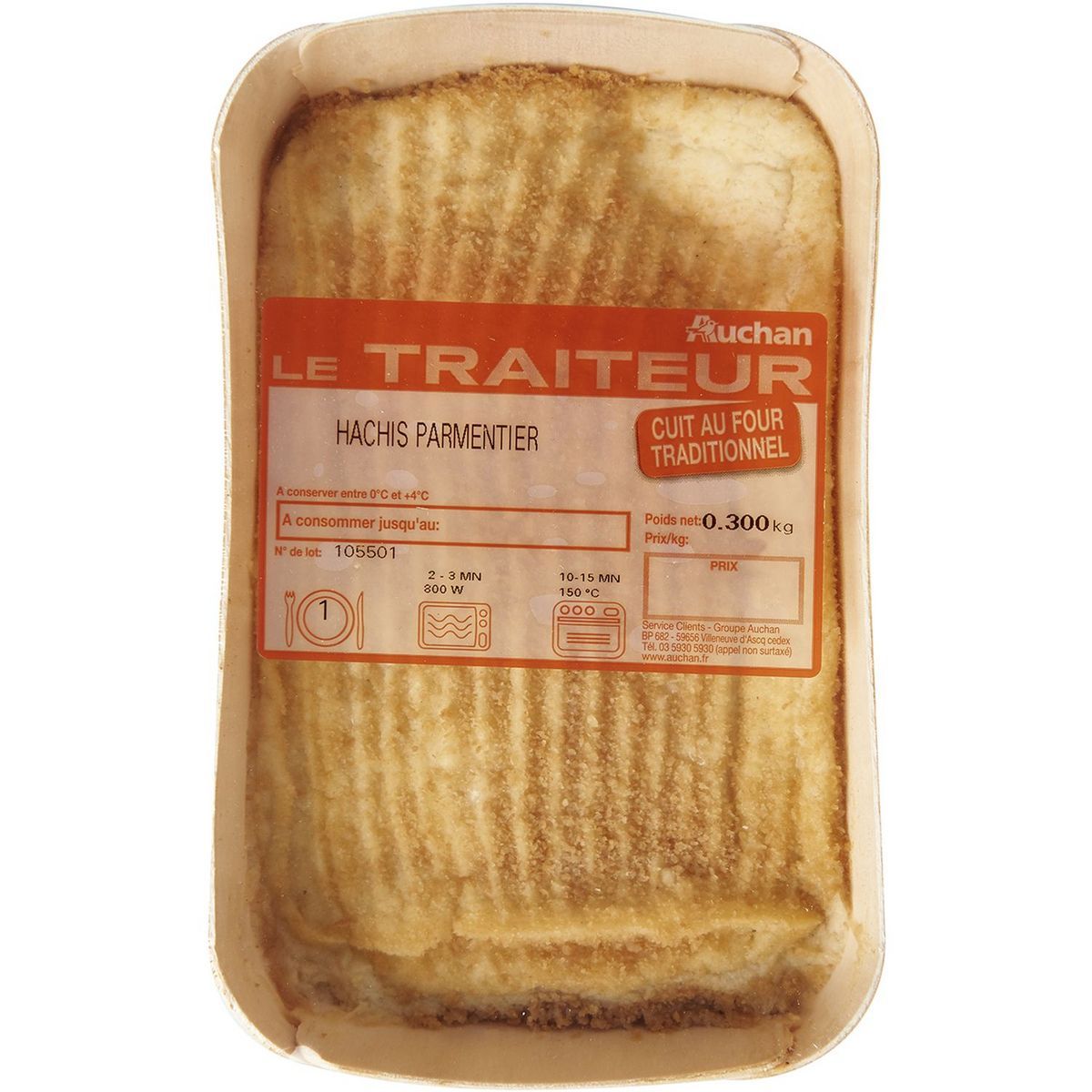 HACHIS PARMENTIER AUCHAN LE TRAITEUR