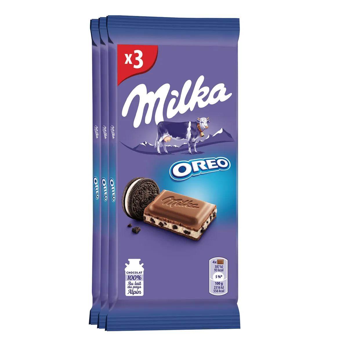 tablettes de chocolat oreo milka