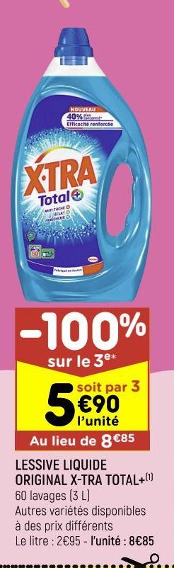 lessive liquide original X-tra total