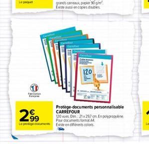 protège-documents Carrefour