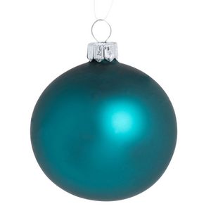 Boule de Noël en verre bleu canard mat offre à 19,08€ sur Maisons du Monde