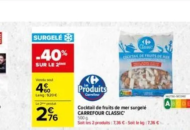 fruits de mer carrefour