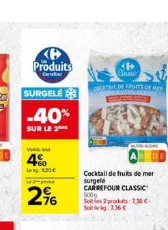 fruits de mer Carrefour