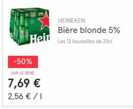 Bière blonde Heineken offre sur Monoprix