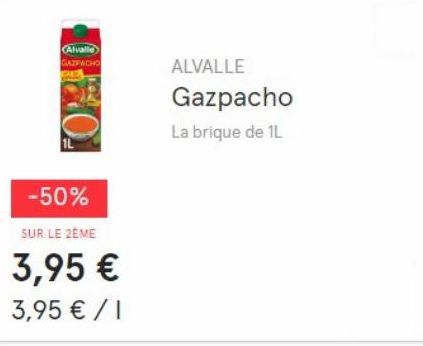 Gazpacho Alvalle offre sur Monoprix