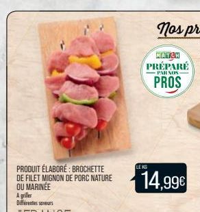 MATCH  PRÉPARÉ PROS  PAR NOS  LEKG  14,99