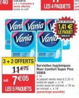 serviettes hygiéniques Vania