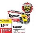 piles alcalines energizer