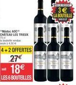 Medoc ADC CHATEAU LES TRIEUX 75d  la boue vende  4.50  4+2 OFFERTES  27 18  LES 6 BOUTEILLES  SO  3 LA BOUTEILLE  SANCT