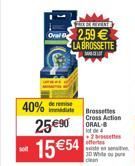 40% 25€90 RAL  +2 offertes  15€54  PARK DE REVENT  O2,59€ LA BROSSETTE  30 While den  Brossettes Cross Action 