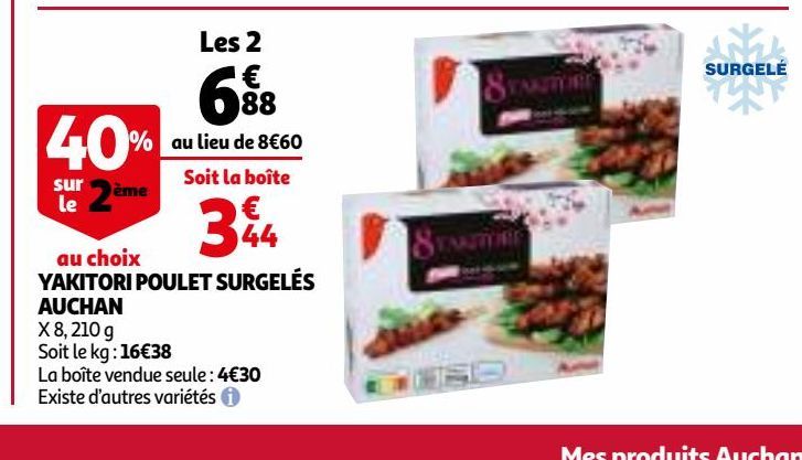 takitori poulet surgeles auchan