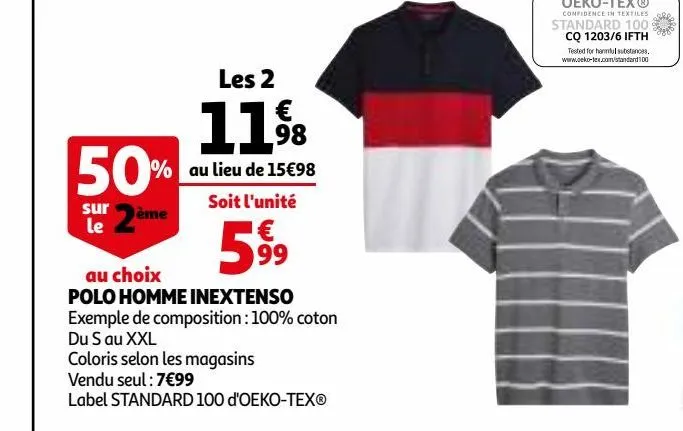 polo homme inextenso