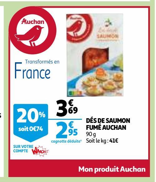 Des de saumon fume auchan