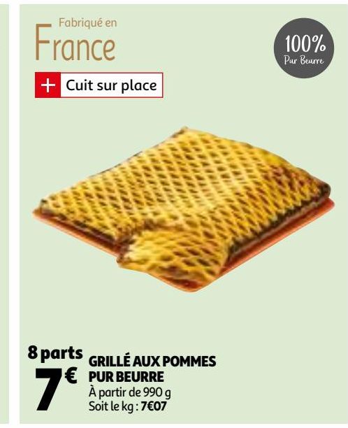 Grille aux pommes pur beurre