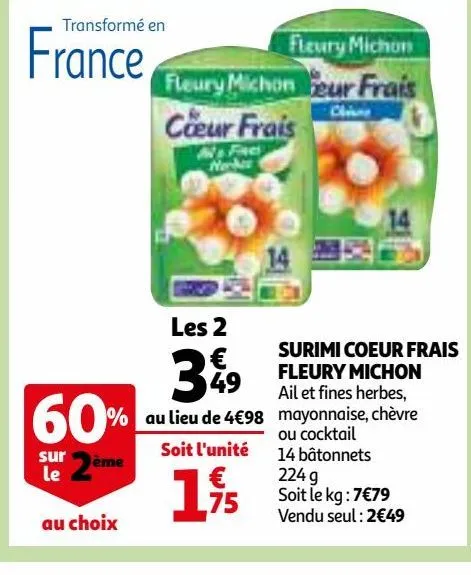 surimi coeur frais fleury michon