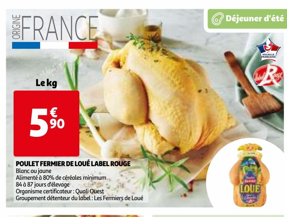 poulet fermier de loue Label Rouge