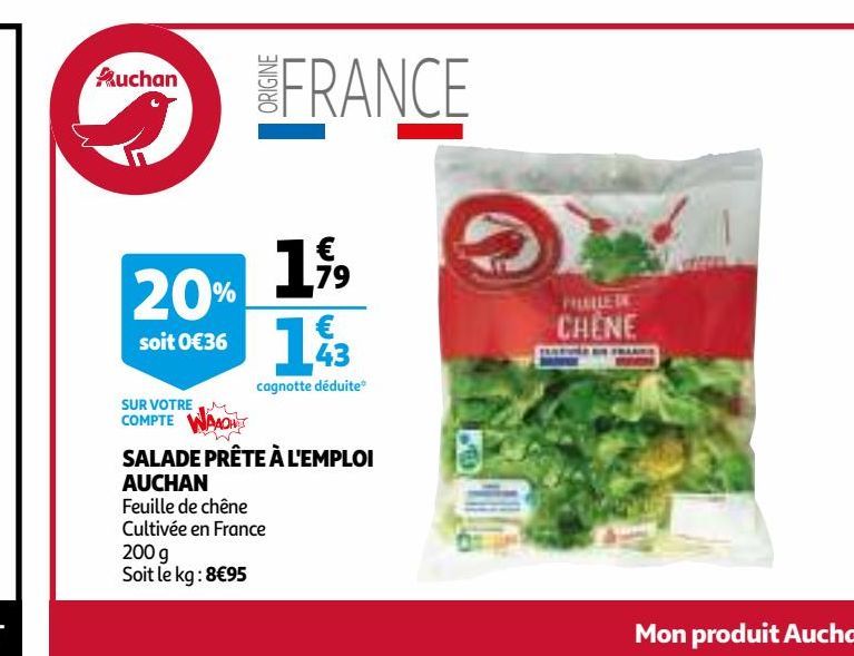 salade prete a l´emploi auchan