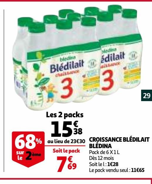 lait de croissance Bledilait Blédina