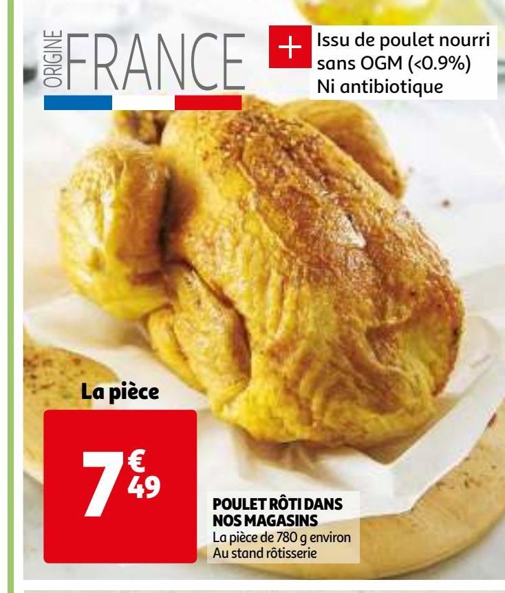 poulet roti dans nnos magasins