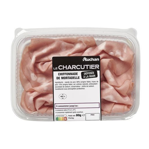 Chiffonnade de mortadelle auchan le charcutier