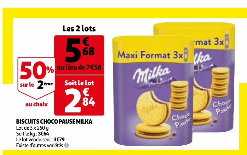 biscuits choco pause milka