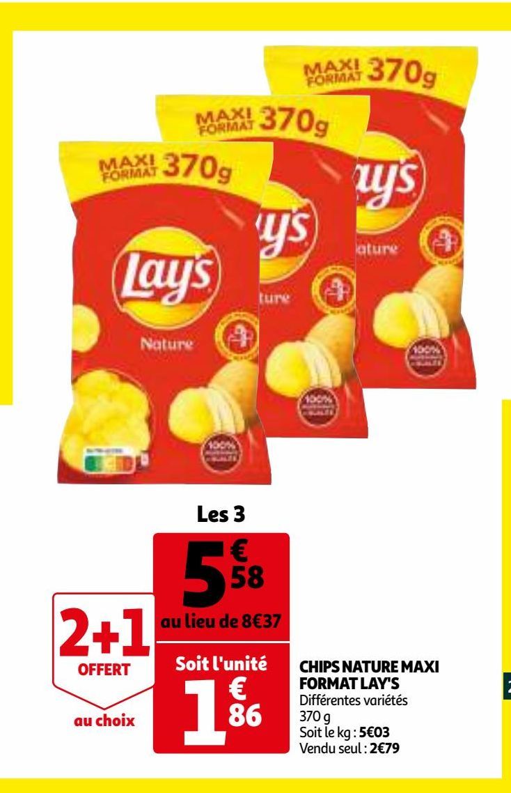 chips nature maxi format Lay's