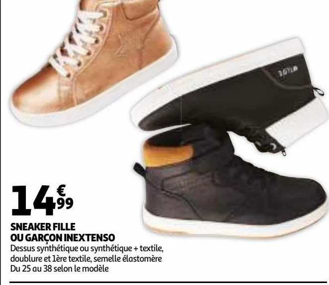 sneaker fille ou garçon inextenso