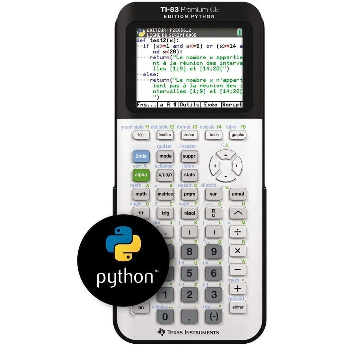 calculatrice graphique ti-83 python