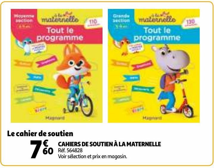 CAHIERS DE SOUTIEN À LA MATERNELLE