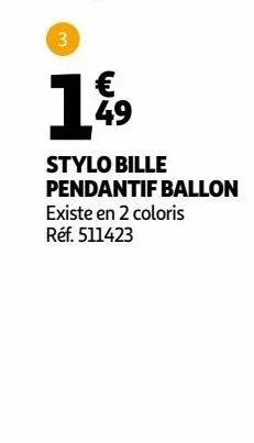 stylo bille pendantif ballon