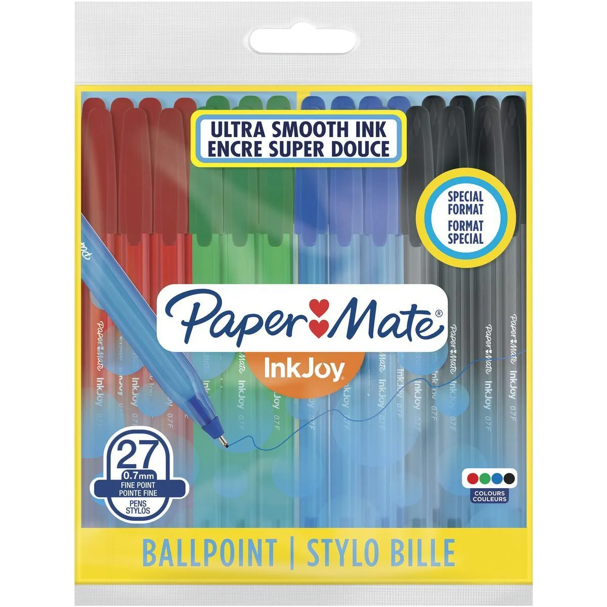 27 stylos bille inkjoy papermate