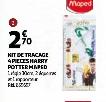 kit de tracage 4 pieces harry potter maped